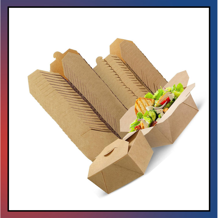 Hokku Designs 100 PcsTake Out Food Containers Microwaveable Disposable